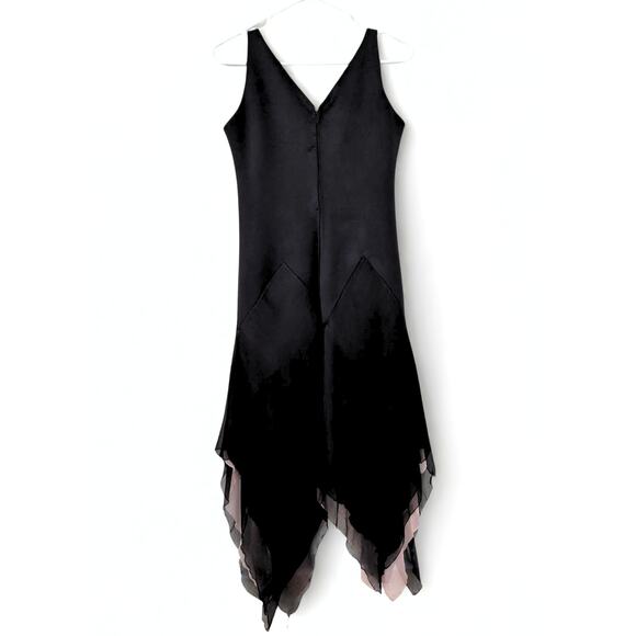 Vintage Dress Size Small Black Sleeveless Witchy Whimsigoth Fairy Grunge HOCO - Picture 4 of 10